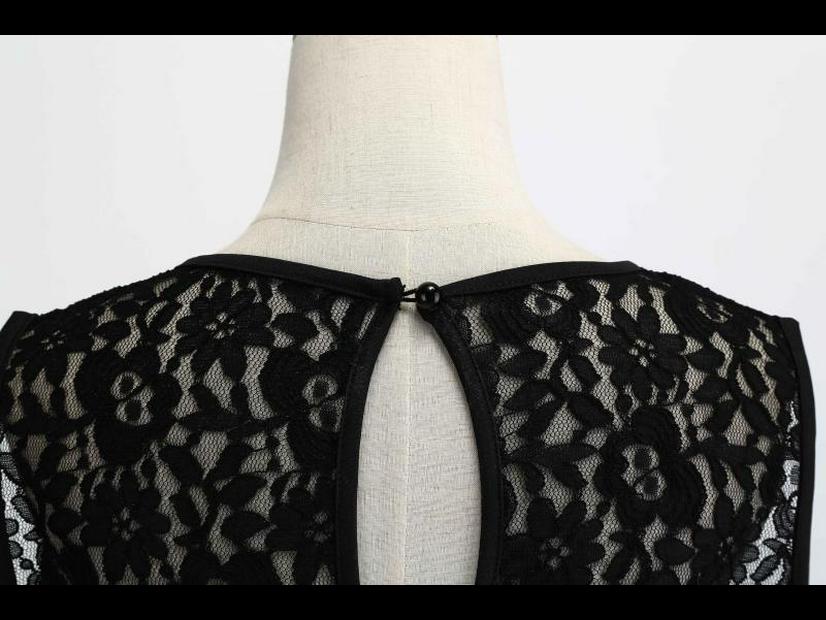 Платье-халат без рукавов с кружевной отделкой в стиле ретро - новинка, горячая распродажа