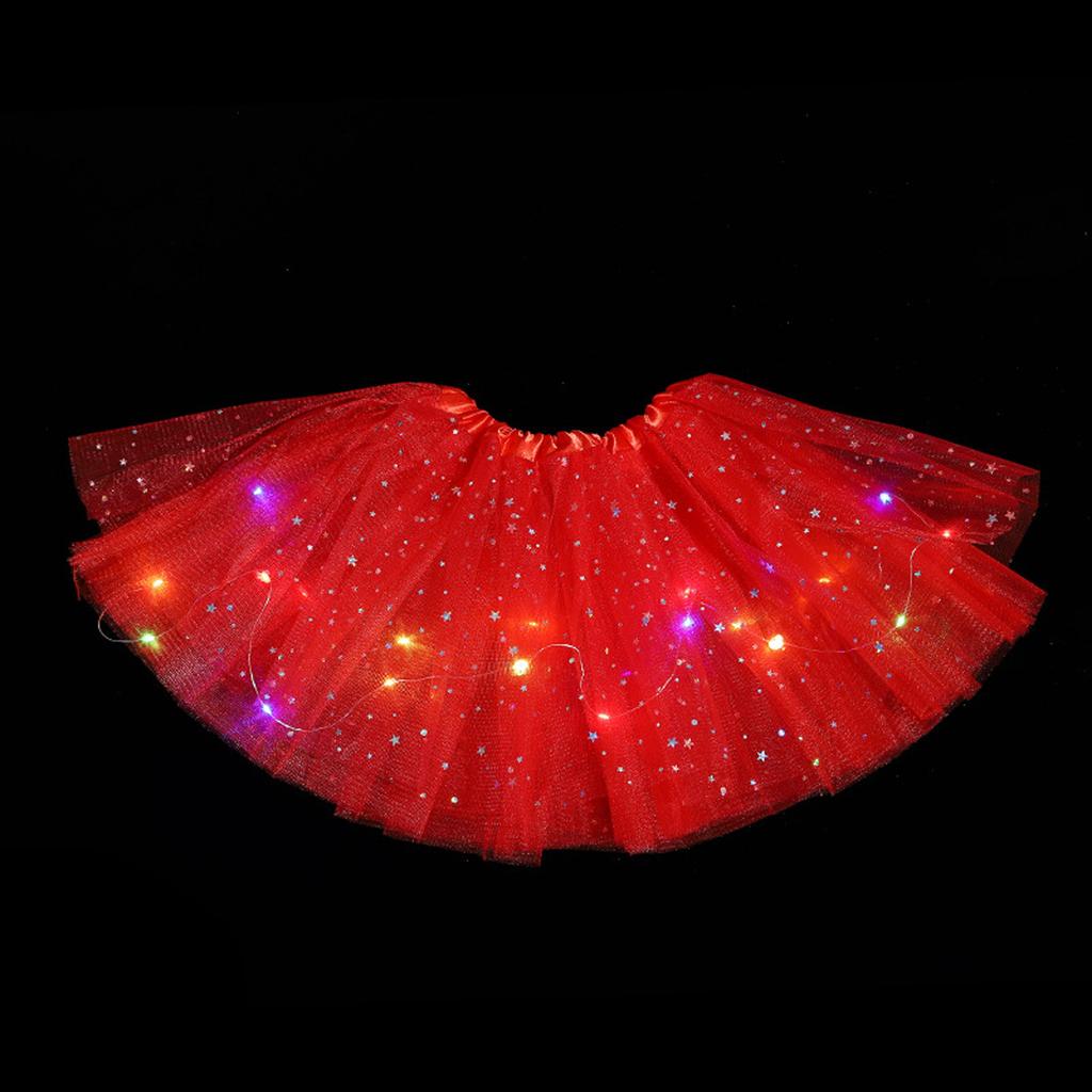 Children's Luminous Yarn Skirt Ballet Skirt Dance Costumes Yarn Skirt Performance Props LED  Costumes