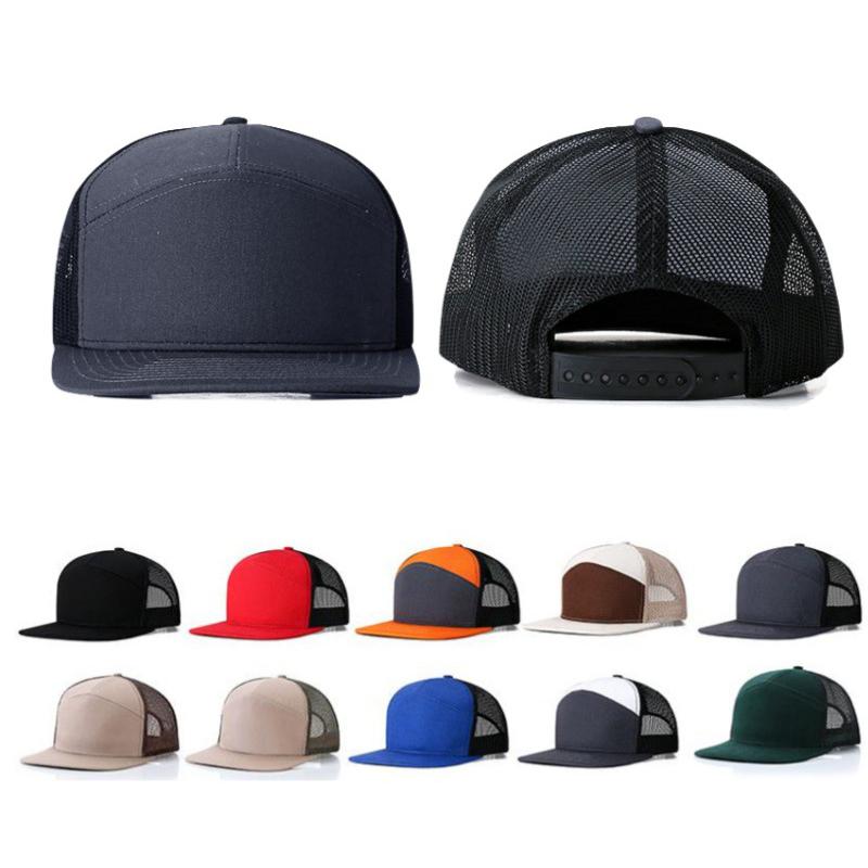 Richardson 7-Panel Trucker Mesh Cap Breathable Baseball Outdoor Sunshade Snapback Hats