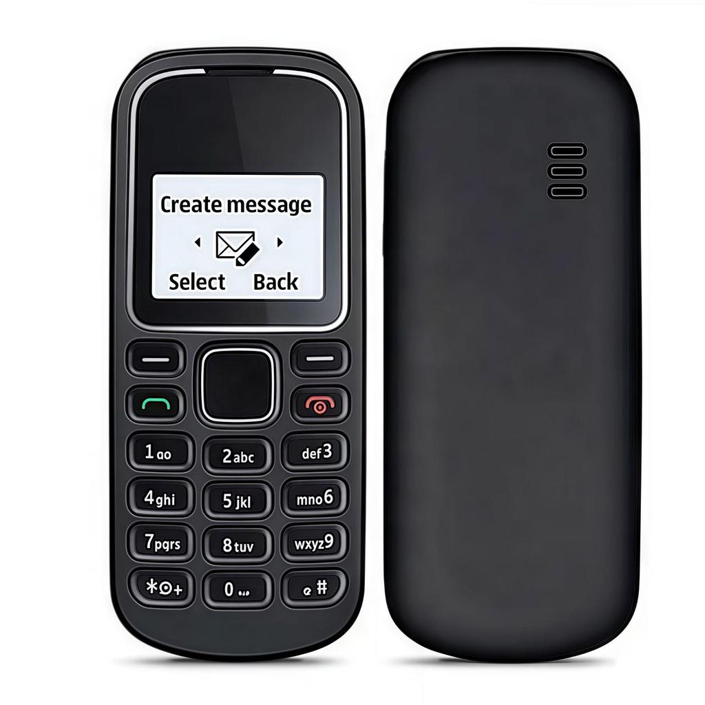 GSM2G Кнопочный телефон для пожилых: Компактный Candybar с кнопками, идеально подходит для резервного использования и зарубежных поездок.