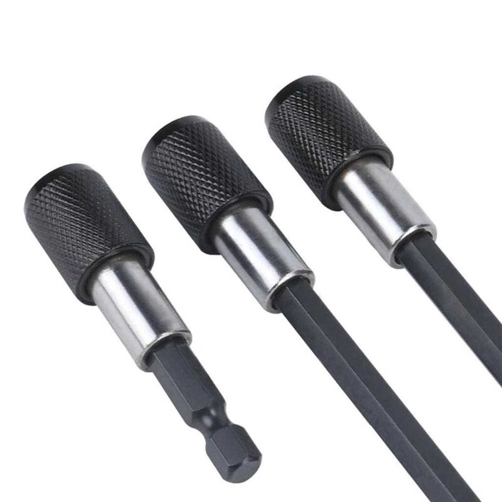 3Pcs Screwdriver Extension Bits Quick Release 1/4 Hex Shank Holder Drill Bit Magnetic