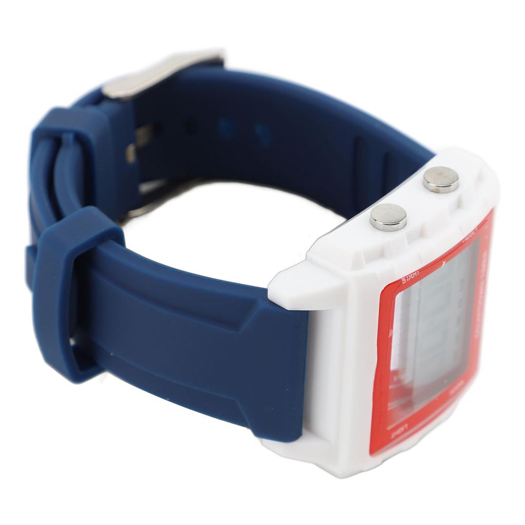 Classical Unisex Electronic LED Watch Simple Chronograph Date 50m Water Proof Rectangle Sports