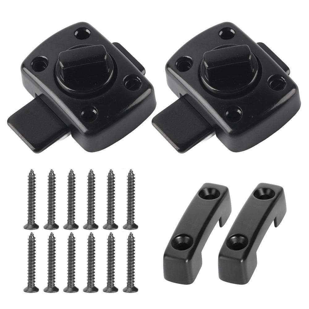 2set With Screws Safety Door Latch Zinc Alloy Cabinet Bolt Latch Household Rotate Bolt Latch Window