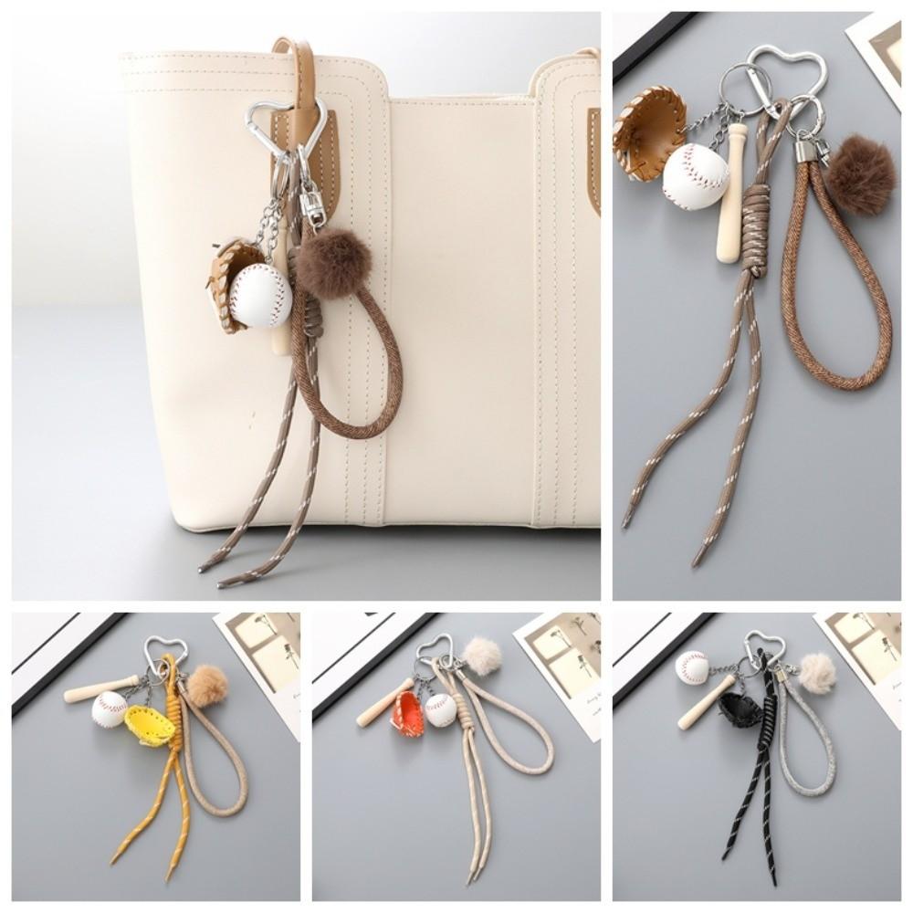 Hanging Chain Baseball Braid Rope Pendant Stylish Design Braided Bag Charm Keychain Ornament