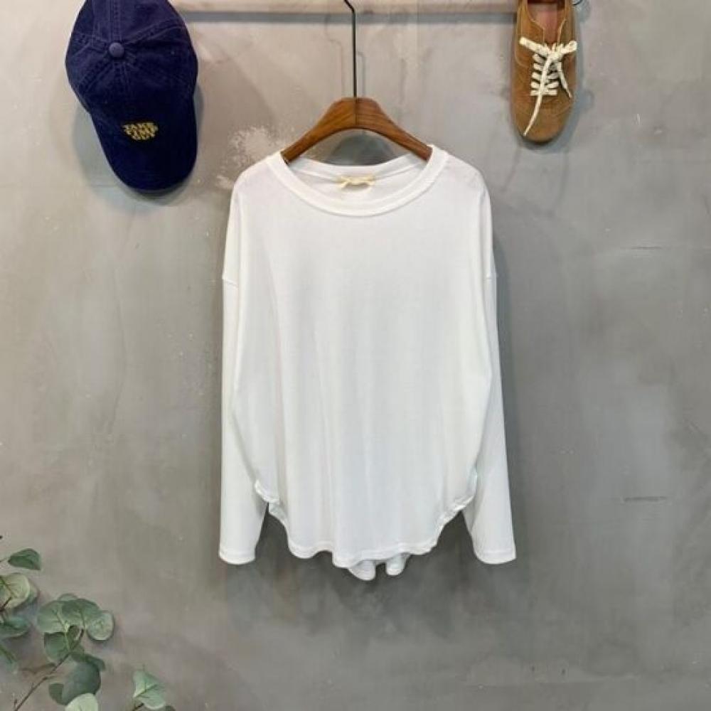 C S In The Room baSiC Round Hem Long Sleeve T ShirT 2ColorS