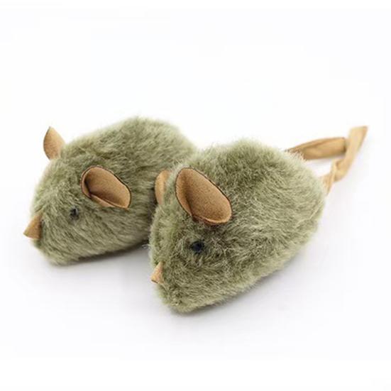 Squeaky Plush Mice for Cats Interactive Realistic Mouse Cat Toy with Touch Activated Sound Electronic Chirping Self Play Kitten Toy for Indoor Cats