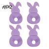 Spring Party Dining Accessory 4 Pcs Easter Bunny Cutlery Holders Felt Tableware Pouch Bags Cute Rabbit Utensil Table Ritual Decor Sleeve Fork Spoon