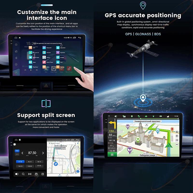7/9/10'' 2 Din Android 13 Автомагнитола 64 ГБ Мультимедиа Видео Универсальный Стерео Carplay GPS Для Volkswagen Nissan Hyundai Kia игрушка
