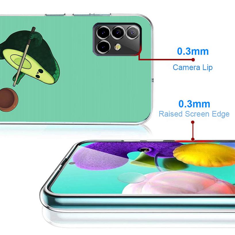 Мультяшный чехол для телефона с авокадо для Samsung Galaxy A17 A37 A57 A16 A26 A36 A56 A15 A14 A13 A55 A54 A53 A35 A34 A33 A25 A24 A23