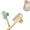 Pet Hair Removal Comb Flea Comb, Multifunctional Cat Brush with Release Button, Self Cleaning Slicker Brushes for Dogs Cats Pet Grooming Brush Tool