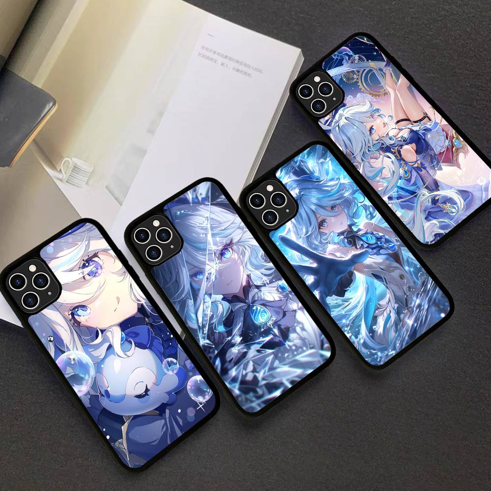 Чехол для телефона Genshin Impact Furina PC+TPU Для iPhone 17 16 15 14 PRO MAX 11 12 13 PLUS MINI