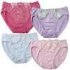 VISE Stretch Panty Plus Floral Lace Set of Women's 4-Piece Set, Size, Embroidery, (WS0012-4L, 4)