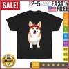 Realistic Corgi Dog With Bandanna Puppy Vintage T Shirt Men Women Fashion NEW