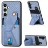 For Samsung Galaxy S25+ Case with K-Shaped Kickstand Leather Phone Back Cover