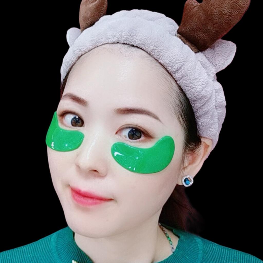 Маска для глаз зеленого цвета, растворимая маска для глаз, цветная маска для глаз для женщин и мужчин