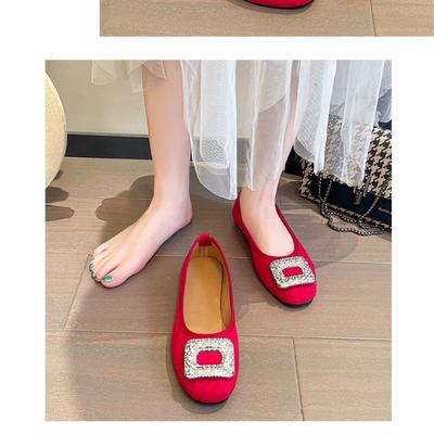 Модная летняя обувь женская женская обувь осенние повседневные кроссовки женские низкий каблук мелкий вырез кристалл квадратный носок модная пряжка 2025 Dre