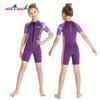 Kids Girls 2.5mm Short Sleeve Full Bodysuit Wetsuit Swimming Diving Surfing Warm Thermal Protection