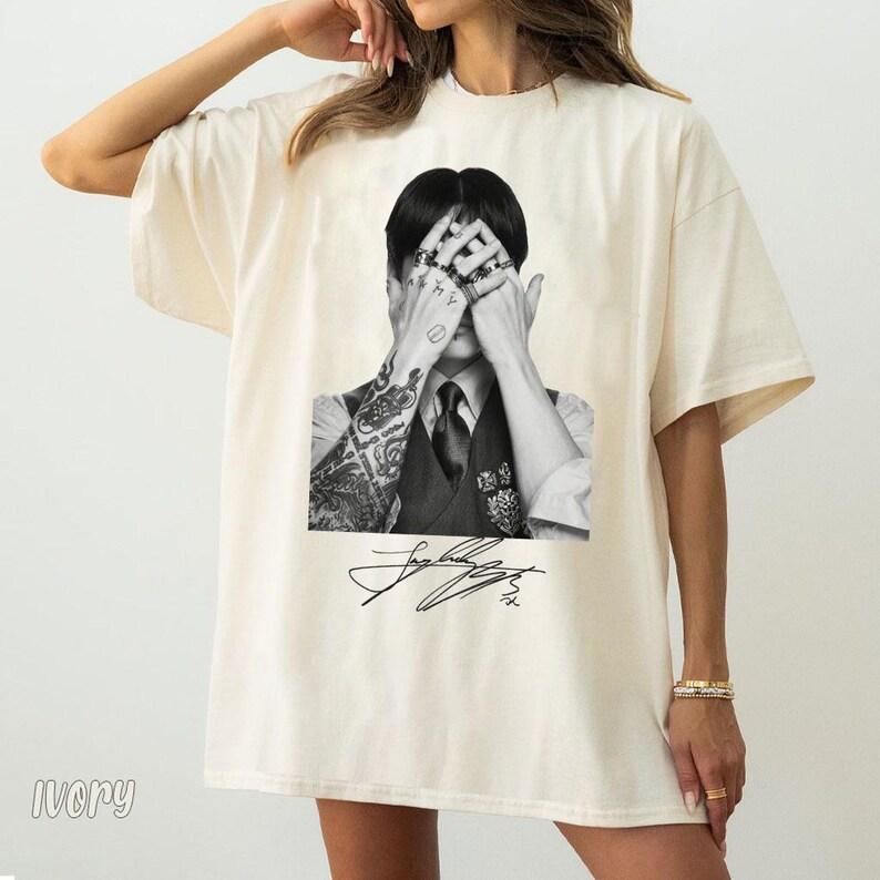 Унисекс футболка с автографами участников Bangtan Arirang, BTS Мировой тур 2026 BT21, Футболка с концерта BTS, Ретро футболка 90-х, Мерч BTS, Подарки для фанатов K-pop музыки