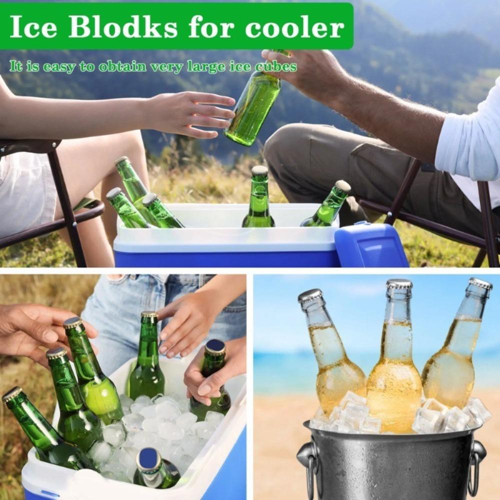 4/6/8 Grid Fashion Silica Gel Ice Cube Mold Large Square Ice Grid Quick Frozen Ice Maker