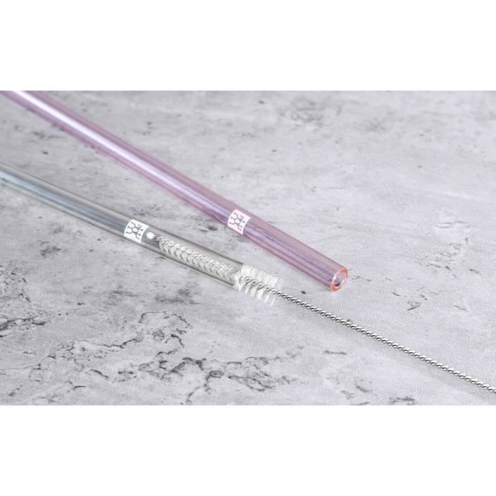 Изогнутые стеклянные соломинки - ZWILLING - Sorrento - 4 штуки - 23 см - Боросиликатное стекло