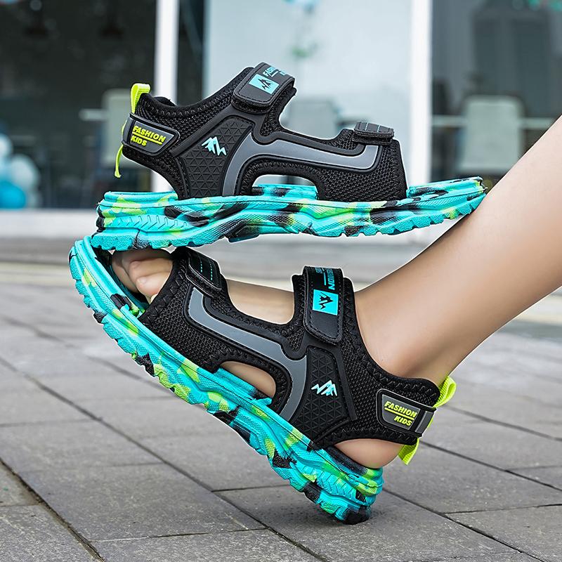 Летние модные сандалии для мальчиков Пляжная обувь Тапочки Спортивная обувь для подиума Обувь для активного отдыха на реке