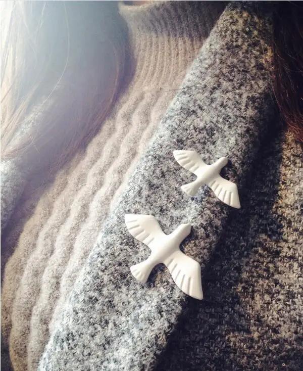 2024 новейшая брошь в виде животного, акриловая винтажная белая брошь в виде голубя мира, птицы, лот, булавки, ювелирные изделия, подарки, броши для женщин