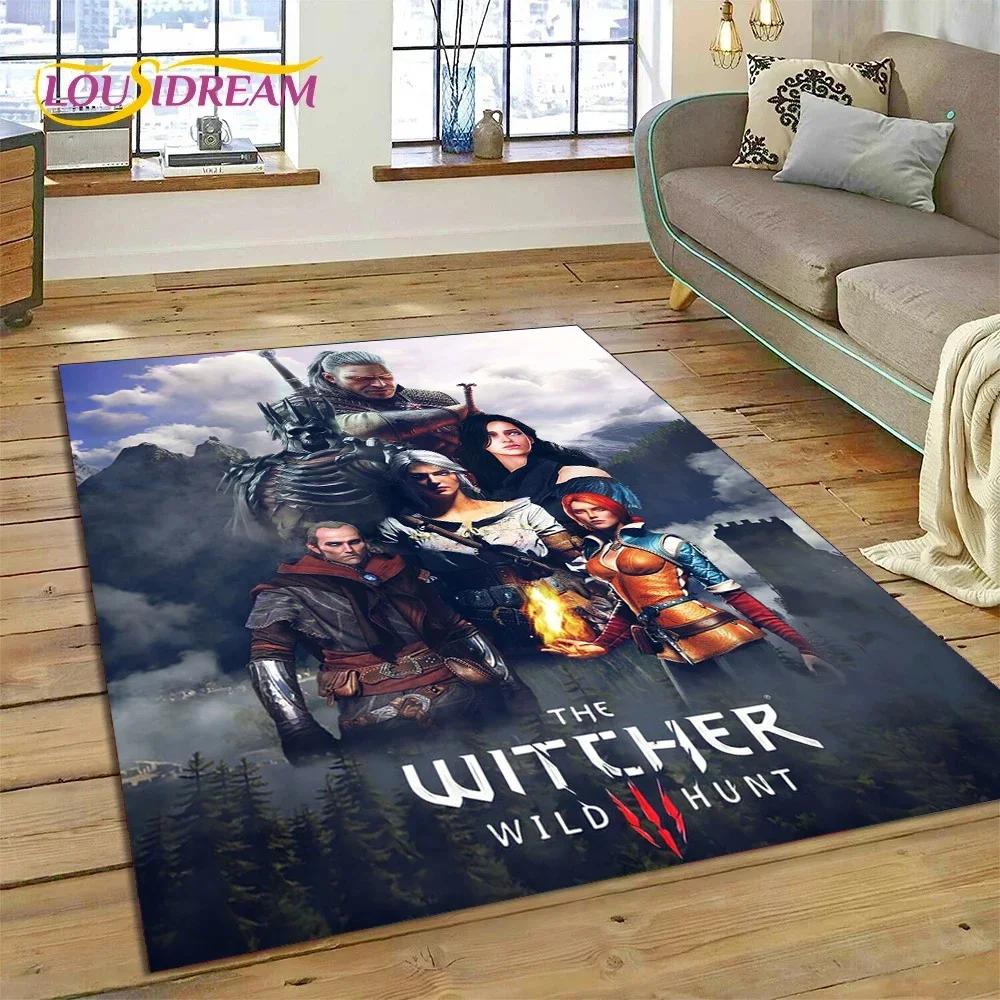 3D Ковер The W-Witcher 3 Game Wild Hunt для Спальни Гостиной Домашнего Дивана, Большой Игровой Декор для Детей, Напольный Коврик
