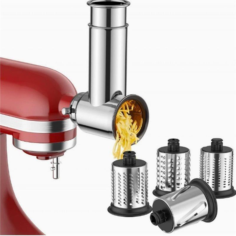 A25F - Насадка-слайсер и терка для стационарного миксера Kitchenaid из нержавеющей стали, включая функцию терки для сыра