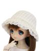 [Petite Marie] Совместимо с MDD 13 DD (Совместимость с DDH-01~10) Бежевая шляпа-клош из сирсакера с кружевом для девичьего настроения. бежевый. Подходит для кукол 9-10 дюймов (60см,