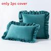 Style Velvet Throw Pillow Cover With Ruffle Edges For Living Room Decor