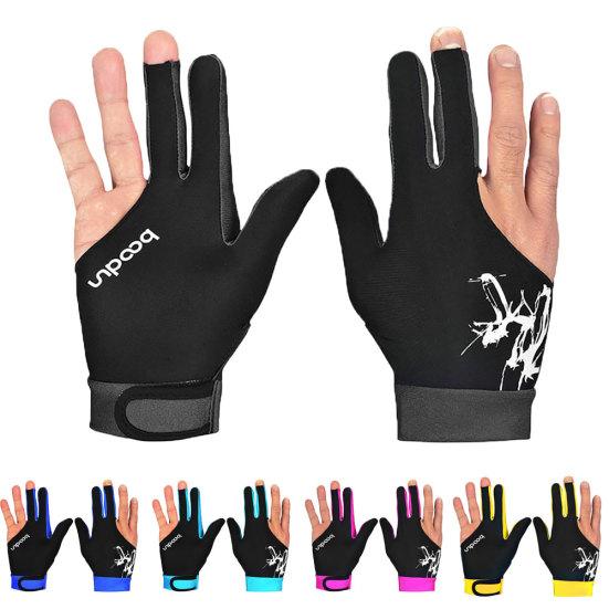 1Pc Fashion Left/Right Hand Unisex 3 Finger Elastic Billiard Snooker Pool Glove