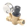 Rv Water Pressure Regulator Valve With Handle Adjustable, Silicone Oil Gaug