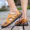 Soft Leather Summer Shoes Classic Roman Beach Flats Dual-Purpose Slippers Soft Outdoor Trekking Sandals Breathable Men's Sandals