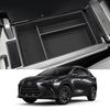 Coleya Console for the New Lexus NX Center Storage Box with Rubber and Convenient Storage Tray Box/Tray (2nd Generation) - Mat, Non-Slip, (Black)