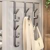1PC Over Door Hooks Multifunctional Door Rear Hook Clothes Hanger Space Saving Vertical Design Storage Hook