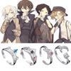 Аниме Bungo Stray Dogs Ring Nakahara Chuya Dazai Osamu Ryunosuke Nakajima Atsushi Косплей Унисекс Регулируемые ювелирные кольца Подарки