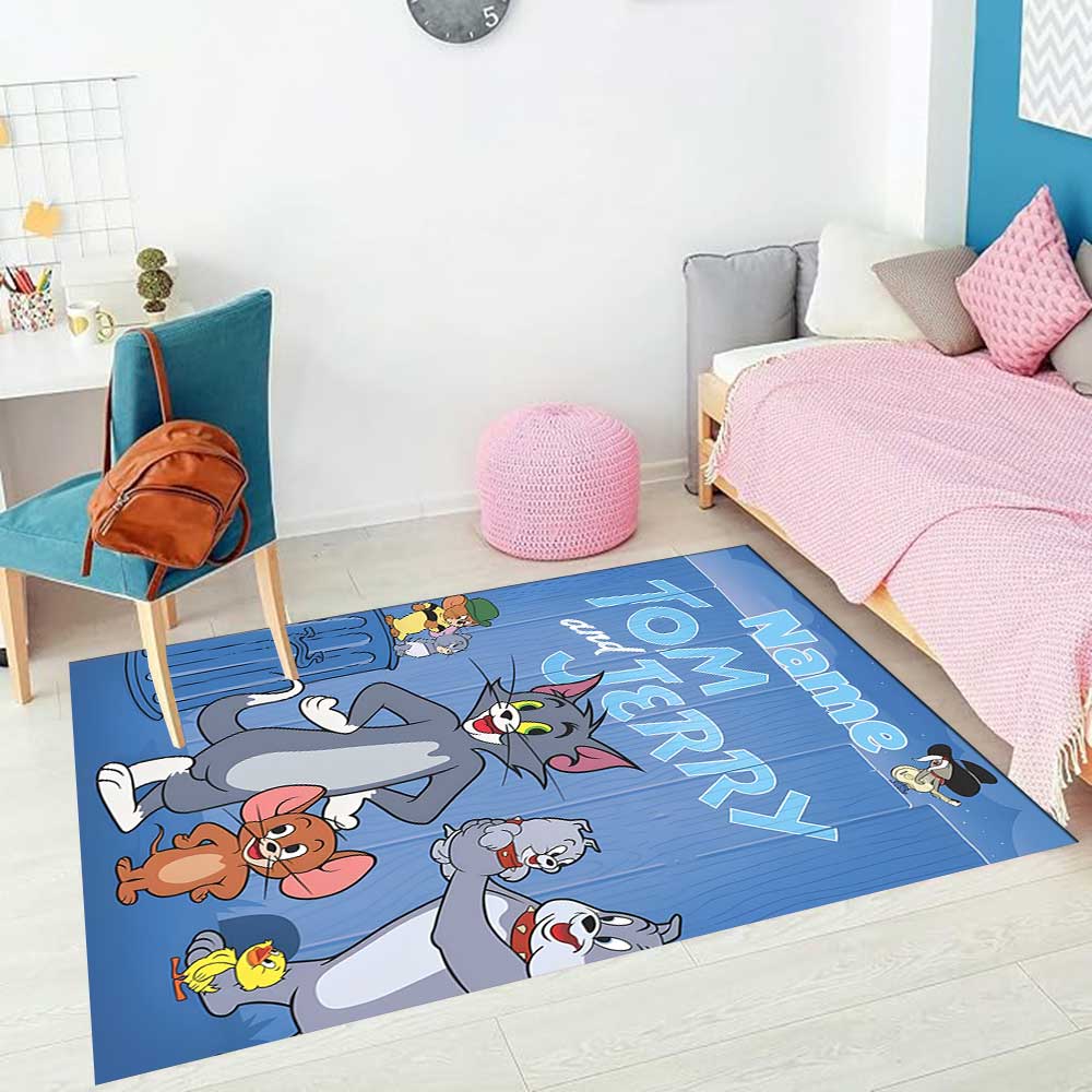 Warner Bros. Works (10) Customize your name rug, office chair cushion, home bedroom living room gift.