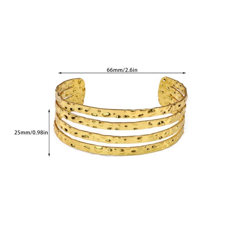 Титановая сталь открытый браслет с золотым покрытием регулируемый металлический браслет женский преувеличенный модный хип-хоп