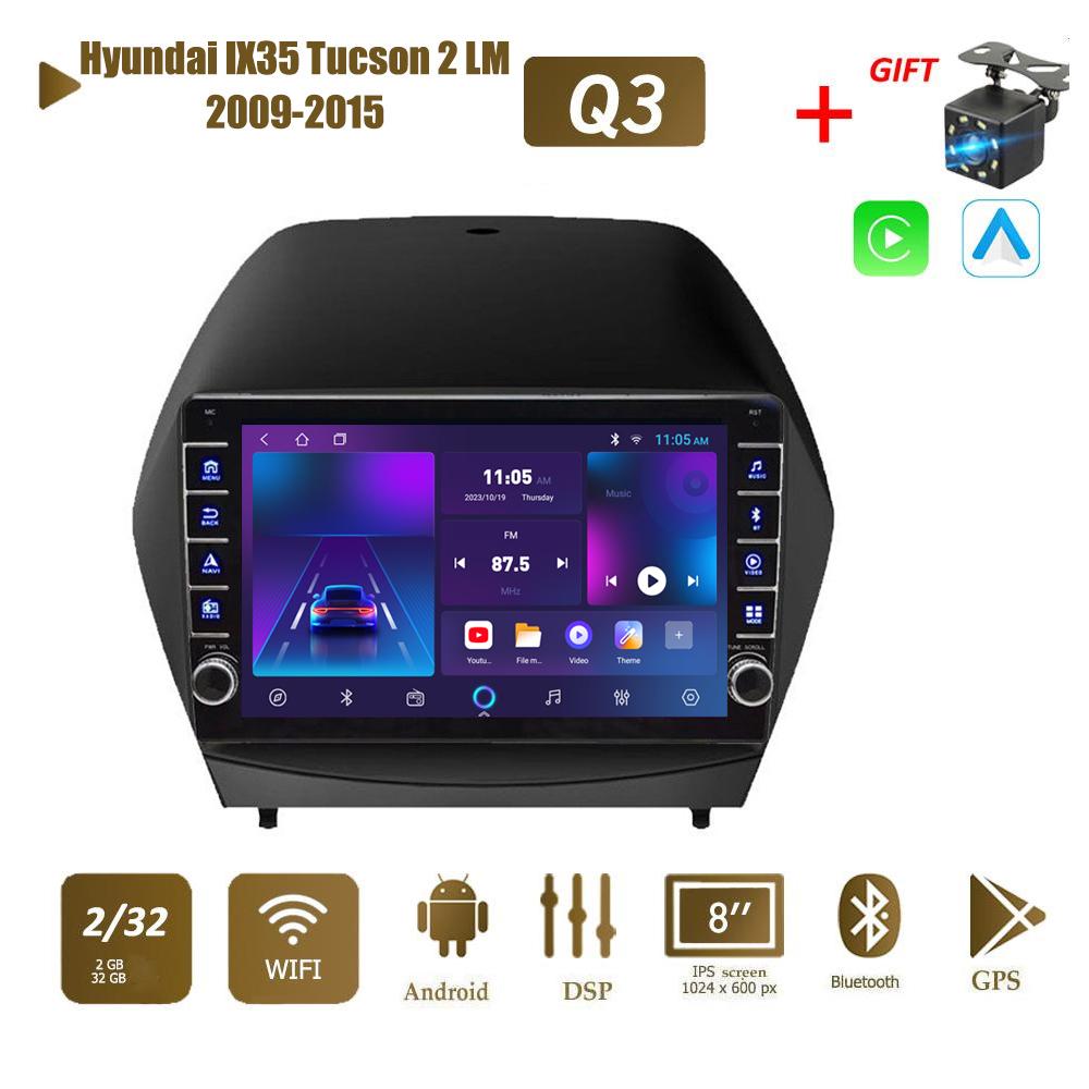 icreative 2Din для Hyundai IX35 Tucson 2 LM 2009-2015 с кнопочной ручкой Android автомобильное стерео радио мультимедийный видеоплеер навигация GPS Carplay 2 + 32 ГБ