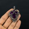 Purple Flash Labradorite Jewelry,  999 Copper Wire Wrapped Pendant Handmade Gemstone Jewelry, Gifts For Wife Brand New Pendant