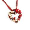 [D9104] - Ivory Red 'Fairy Heart' Designer Necklace