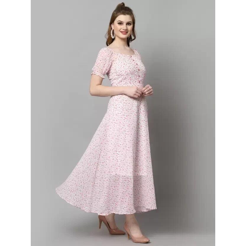 Женское облегающее платье макси из жоржета с принтом и расклешенной юбкой, с подкладкой из полиэстера, платье VF-1809