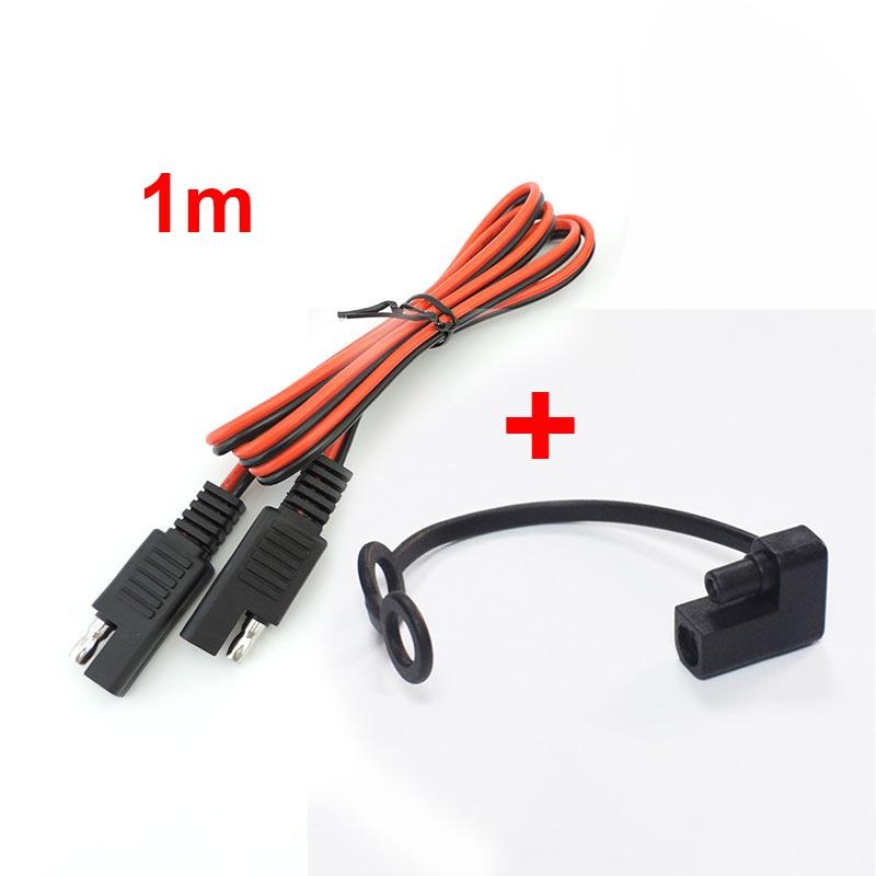 Удлинительный кабель питания SAE-SAE с пылезащитным чехлом 18awg 10A 12V-24V соединительный кабель быстроразъемный разъем для автомобиля автомобильный