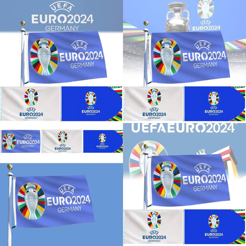 Durable Polyester 2024 Euro Cup Team Flag For Soccer Fans Vibrant Banner