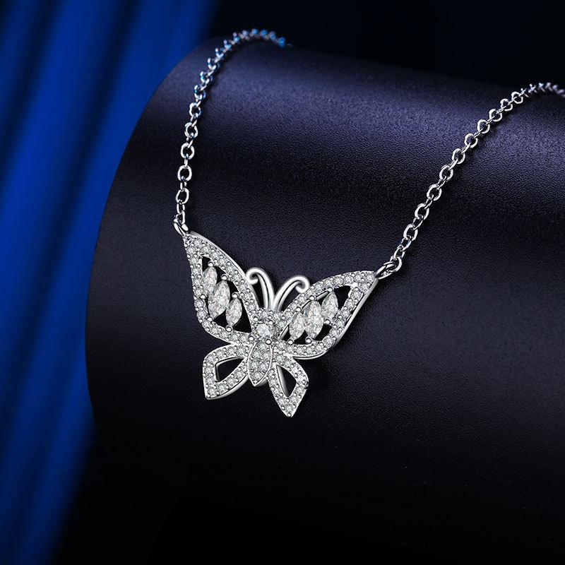 Новое женское летнее ожерелье с бабочкой и белой цепочкой Horseeye Cross