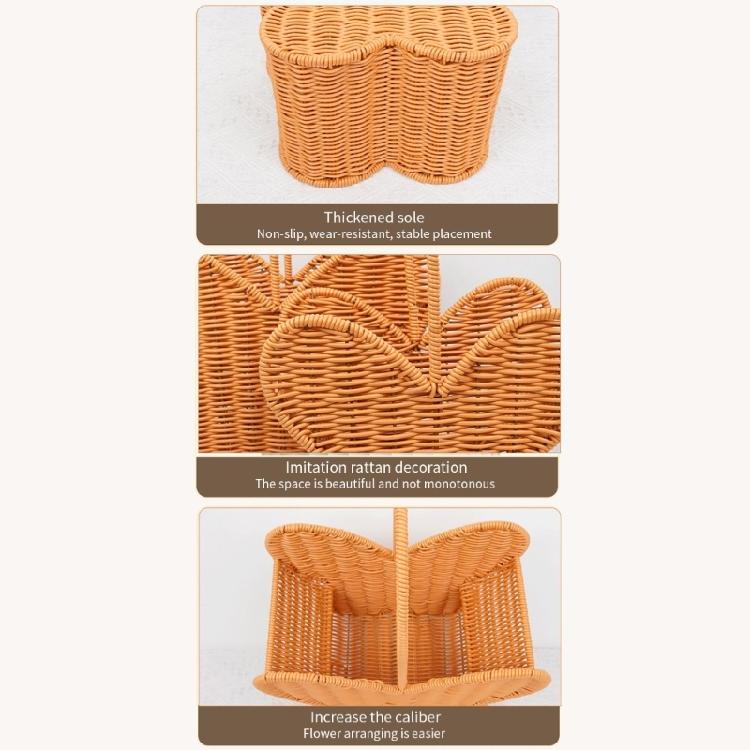 Decorative Butterfly Shaped Basket with Handle Plastic Construction Storage Container For Living Room Bedroom
