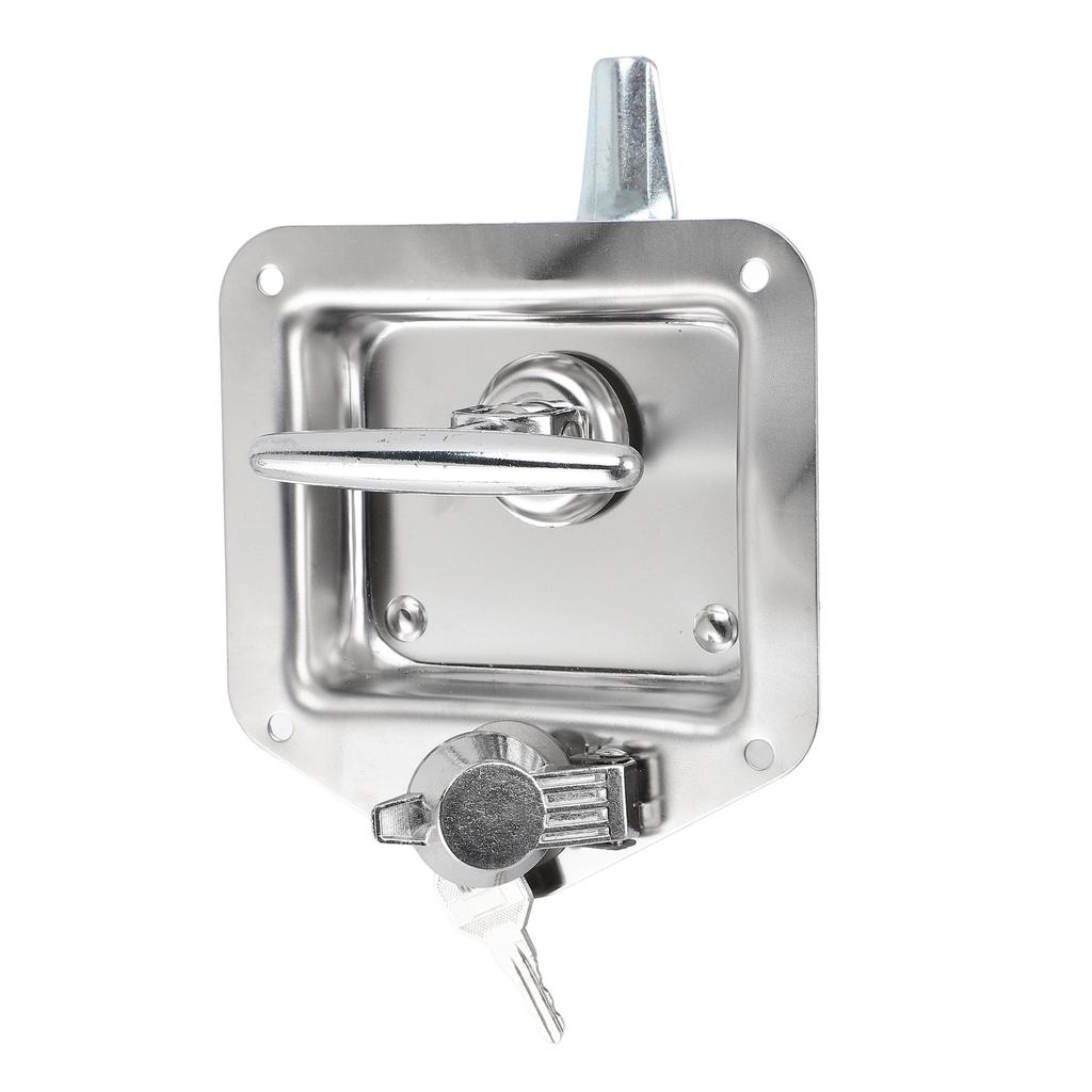 Защелка с Т-образной ручкой и ключами, складная ручка, замок для ящика для инструментов из нержавеющей стали для домашнего и коммерческого использования