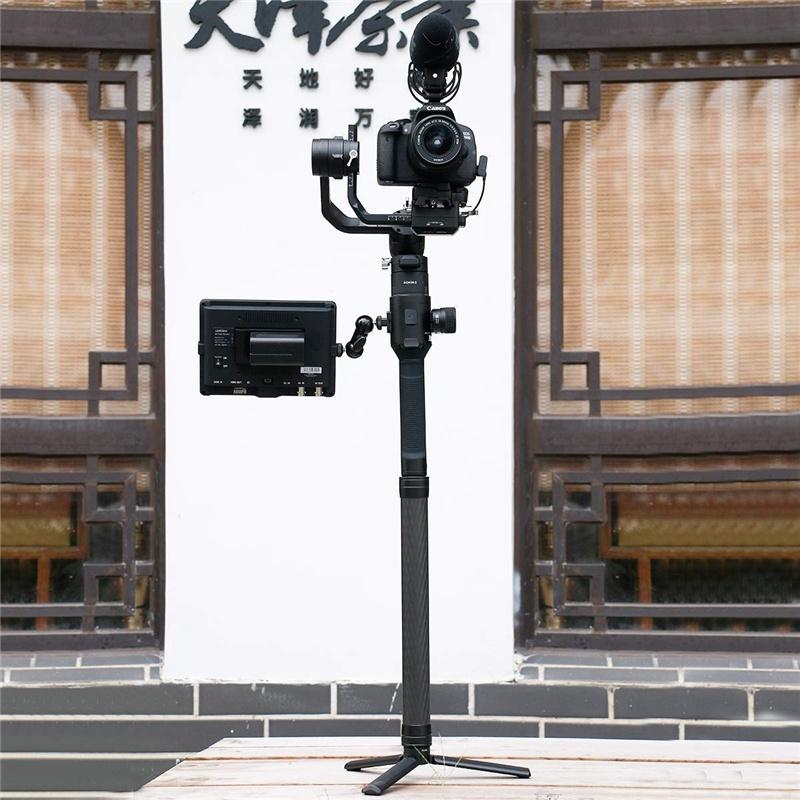 Удлинитель монопода AgimbalGear из углеродного волокна, выдвижная палка с резьбой 1/4 дюйма, совместимая с DJI Ronin S Moza Air Cross, стабилизатор FeiyuTech