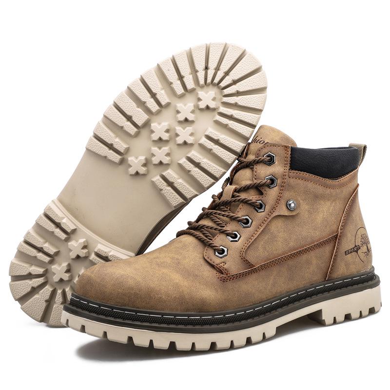 Men's Trendy Mid-Cut Autumn Work Boots - British Style Martin Boots