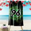 Пляжное полотенце Hannover 96, Большое, Мягкое, Быстросохнущее, для Пляжа, Кемпинга, Плавания